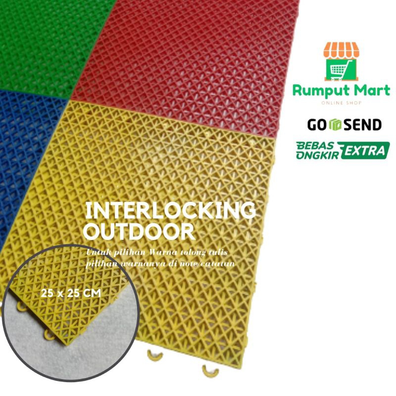 Interlock outdoor lantai basket 50 cm x 50 cm