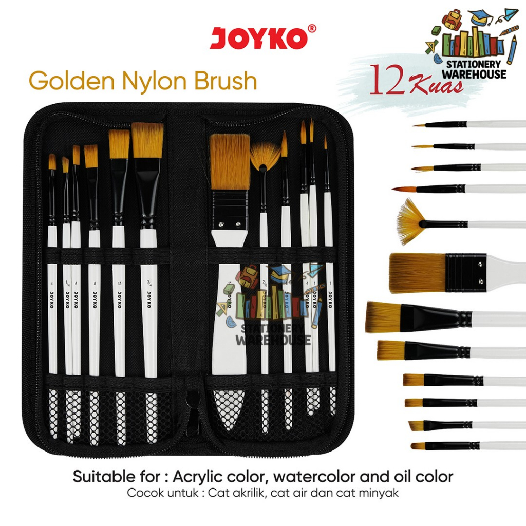 

Brush Kuas Cat Air Lukis Acrylic Joyko BRS-18