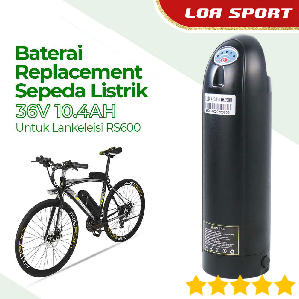 Baterai Sepeda Listrik untuk Sepeda Lankeleisi RS600 36V 10.4AH