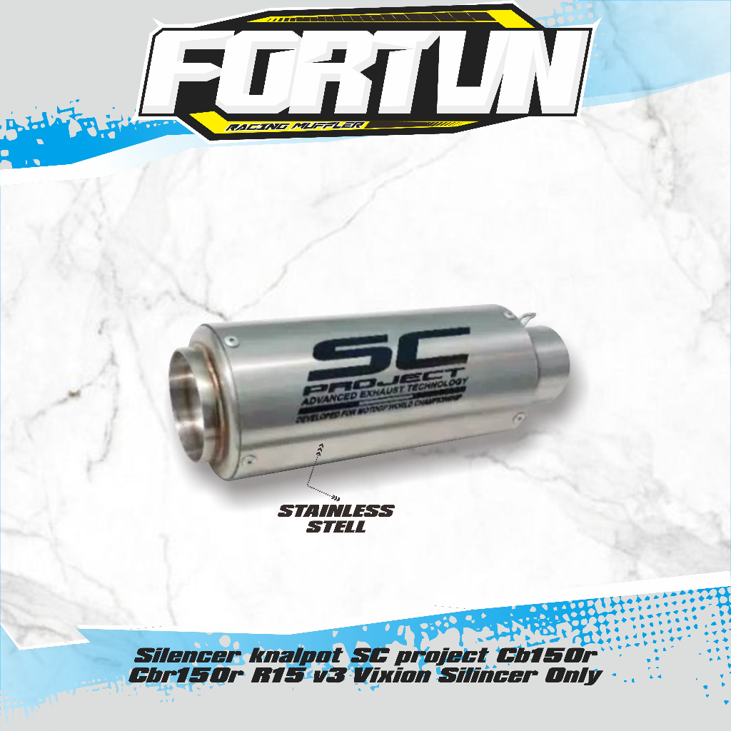 Silencer knalpot SC project Cb150r Cbr150r R15 v3 Vixion Silincer Only Murah