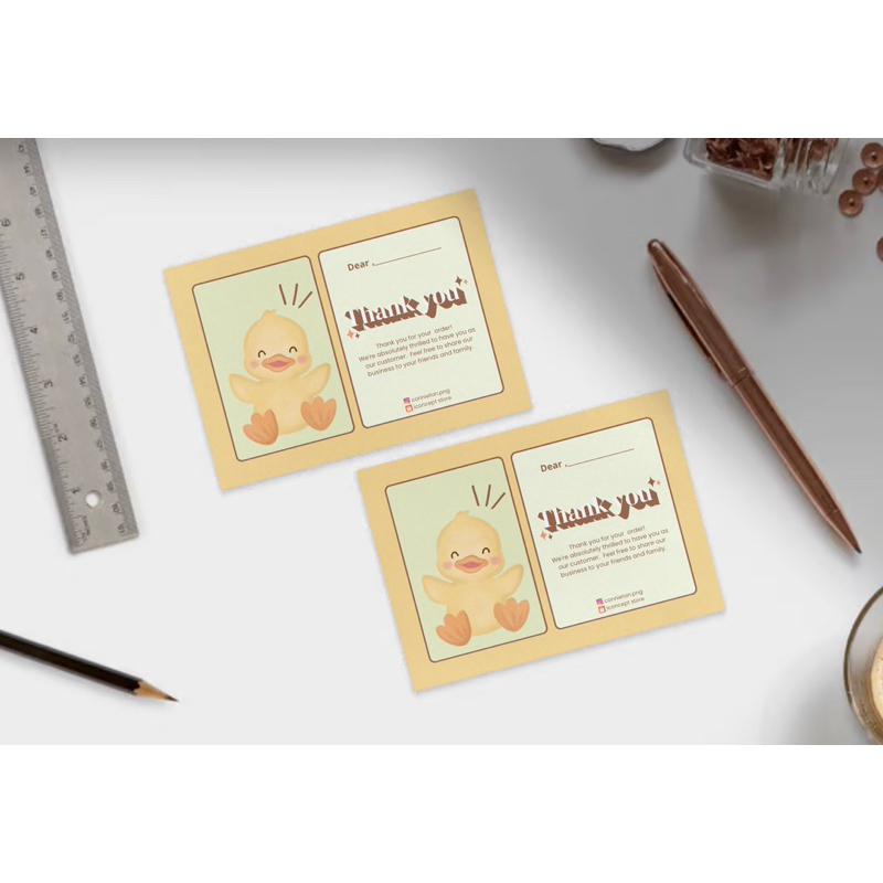 

Thank Card Sticker untuk Usaha Bentuk Persegi