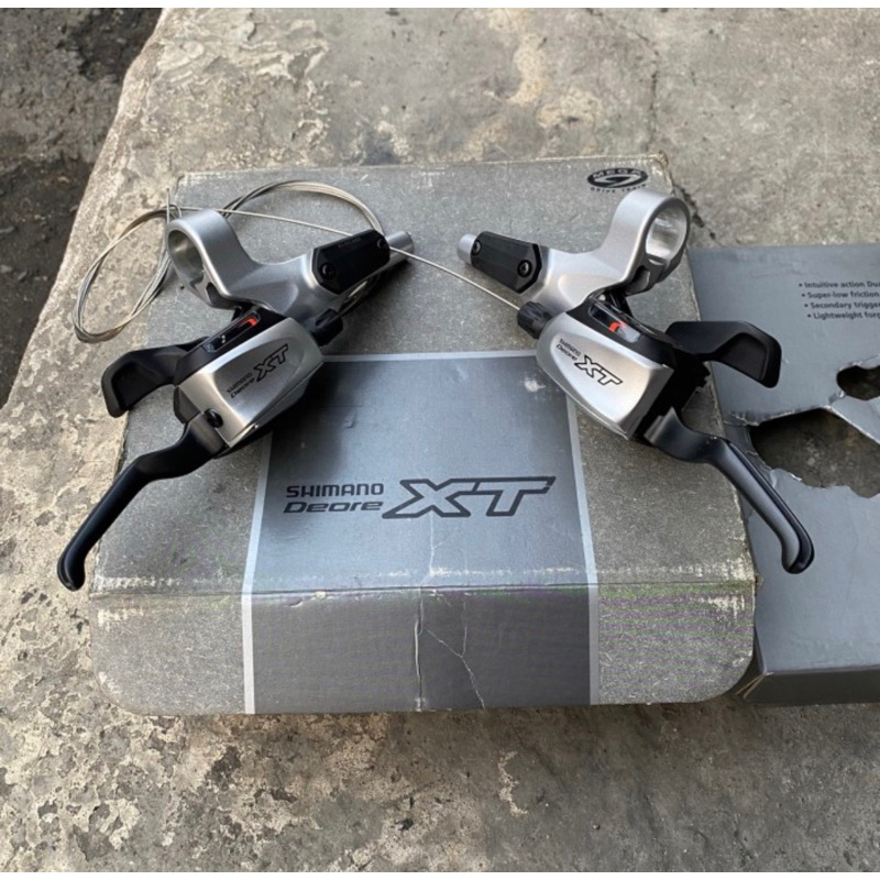 shimano deore xt shifter hydrolic x brake lever dual control new 3x9 speed