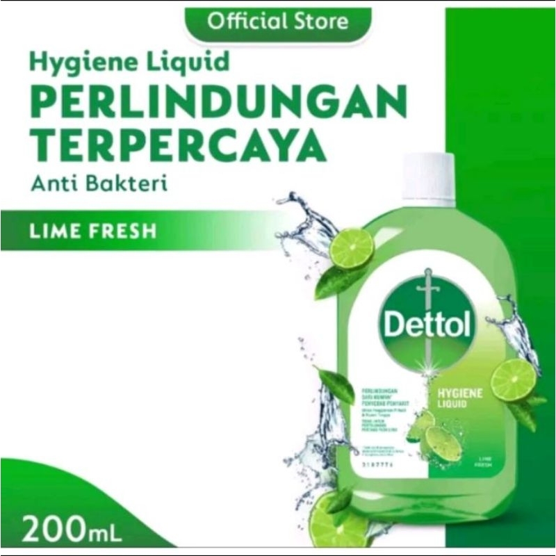 Dettol Hygiene Cair Lime Fresh 200 ml