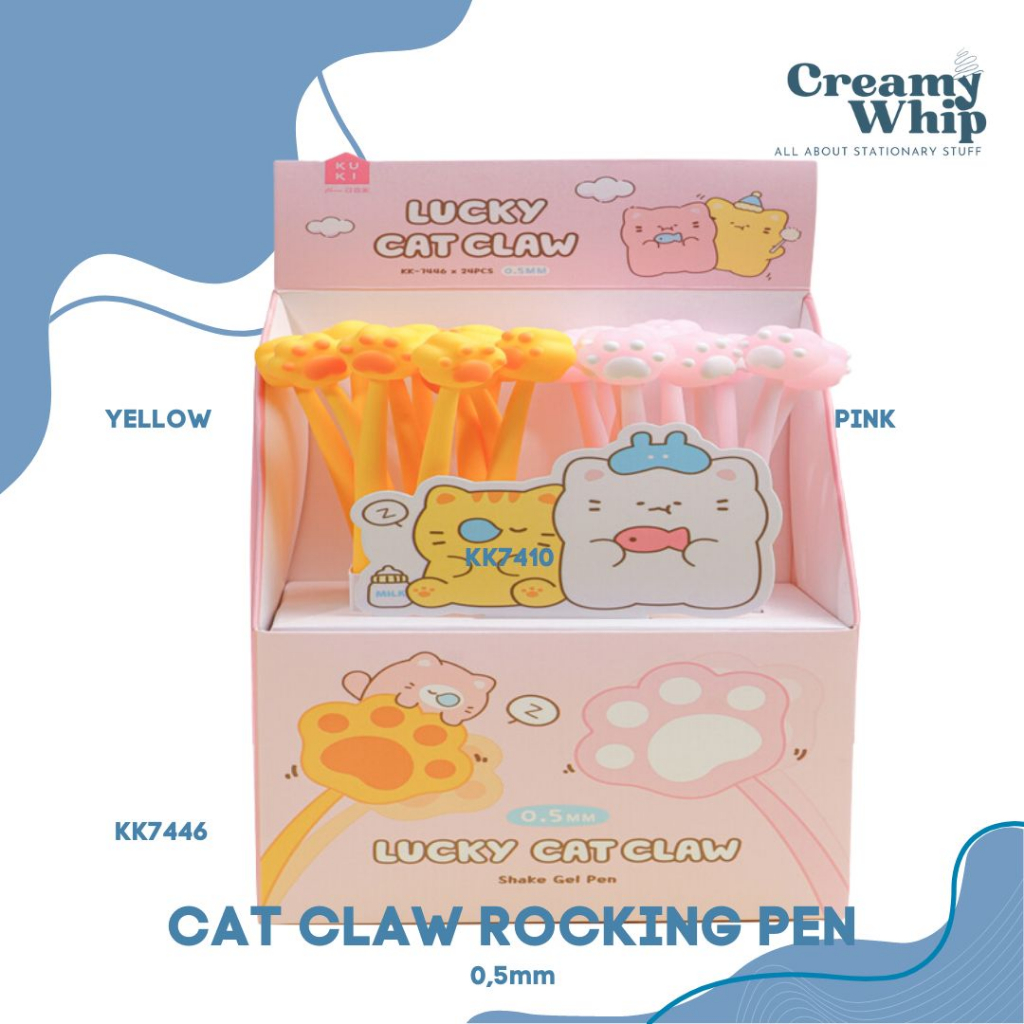 

0.5 MM Tip Cat Claw Rocking Pen - Pulpen Tangan Kucing Mainan Pulpen Lucu Cute Cat Paw Stationary Pulpen Mantul