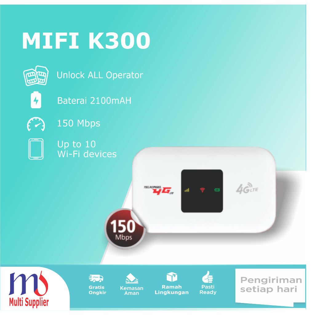 Modem Wifi Telkomsel 4G LTE Unlock All Operator Gratis Kartu Telkomsel