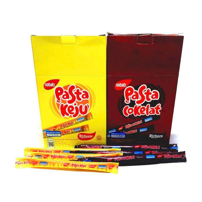 

(ISI 30PCS) Nabati Pasta 1Box Pasta Keju Nabati Pasta Coklat Nabati