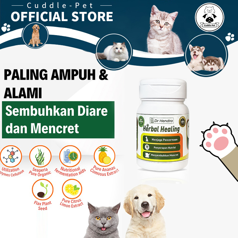 Gaya baru Vitamin Kucing Herbal Healing Mengatasi Diare dan Mencret Kucing Obat Diare Kucing Obat Me