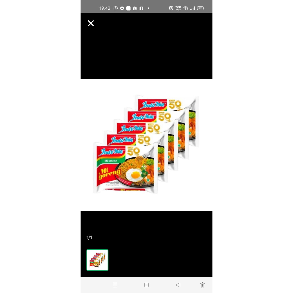 

INDOMIE MI GORENG 1 BUNGKUS BERAT 85 GRAM
