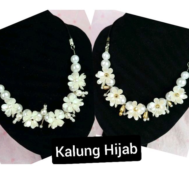 kalung hijab mutiara kekinian (Beli 3 Kirim 4)