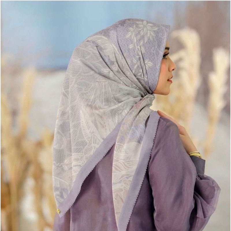 jilbab motif warna ungu