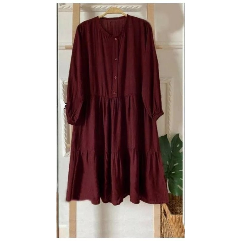 Tunik crinkle premium//Tunik Rempel susun terbaru//atasan wanita kekinian