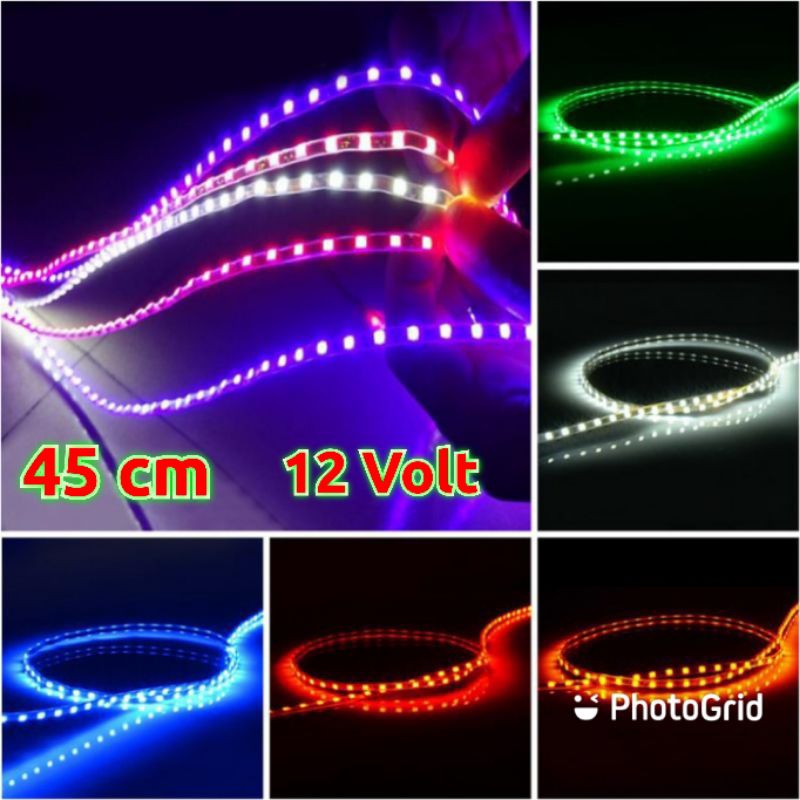Lampu Led alis motor mobil 45 cm 12 volt lampu alis motor mobil flexible 12 volt