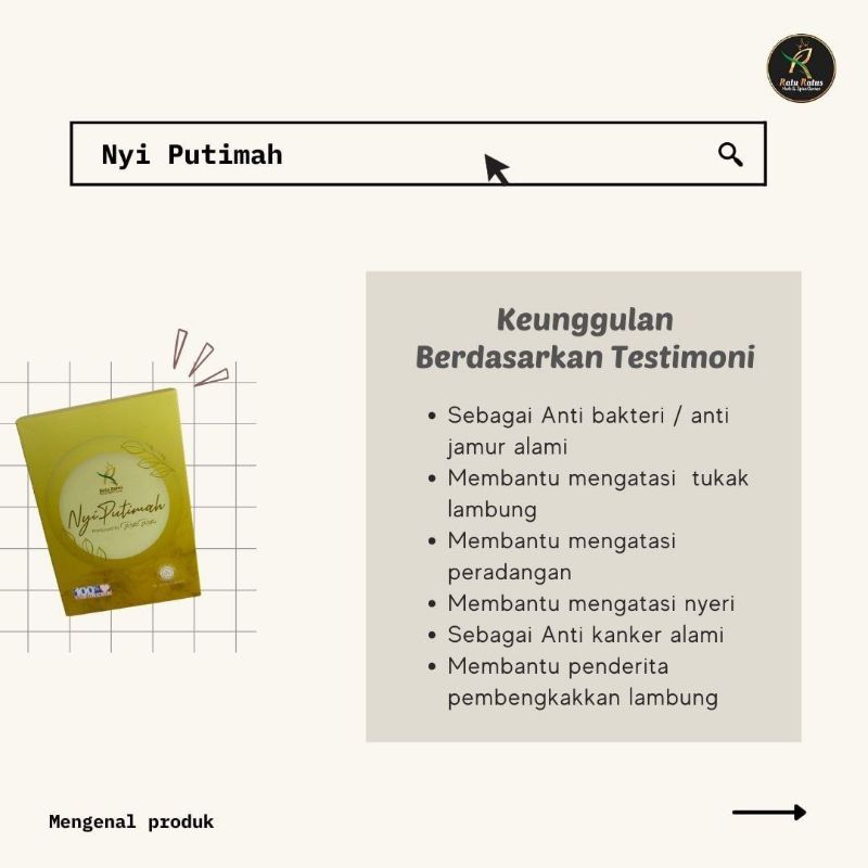 

Nyi Putimah 100% Alami Herbal