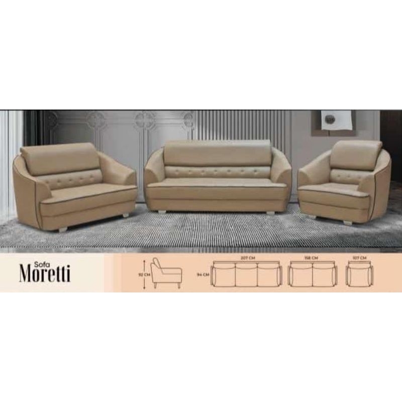Sofa Merlino Moretti 321 Bergaransi