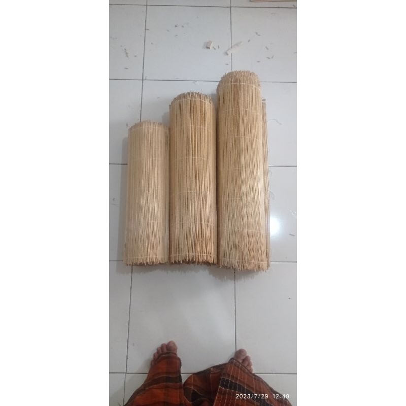 Tirai bambu gulung / Krey bambu / tirai jendela ukuran 50cm x 100cm