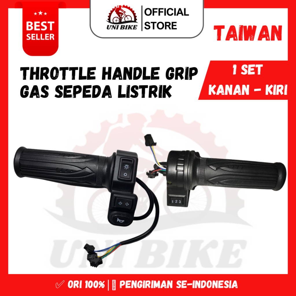 Handle Gas Grips / Throttle Sepeda Listrik KANAN - KIRI / Motor Listrik / Scooter Electric / E-Scoot