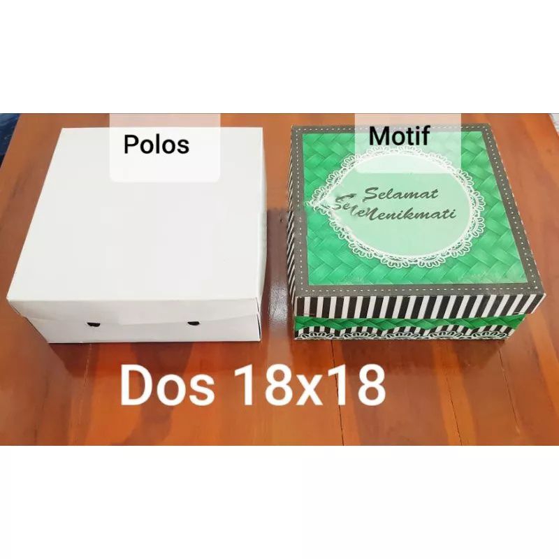 

Dos Nasi kotak 18x18 / Dos nasi 18x18 harga per lembar + tutup