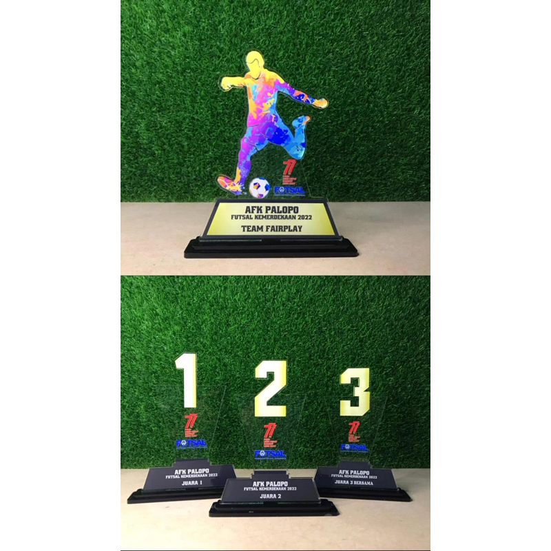 Piala Futsal Piala Sepakbola Akrilil Custom