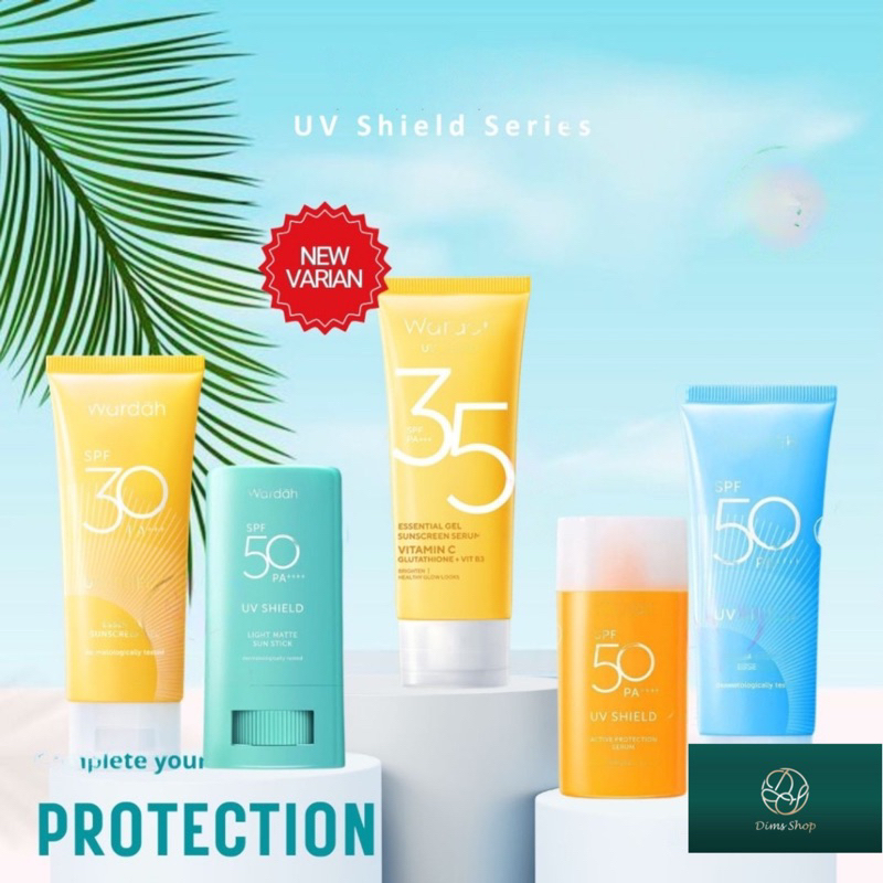 Wardah UV Shield Essential Sunscreen Gel SPF 30 PA+++ dan SPF 35 PA+++ sunscreen wardah kuning | War