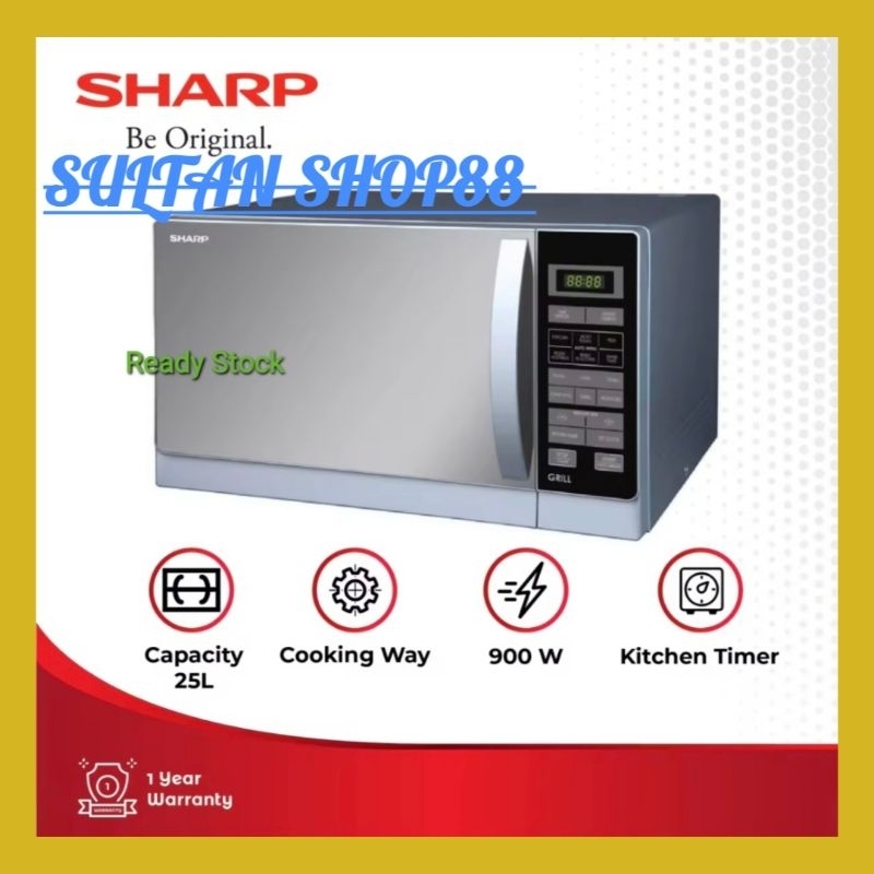 SHARP MICROWAVE OVEN GRILL 25 LITER R728WIN-PUTIH I MICROWAVE SHARP GRILL LOW WATT R728WIN