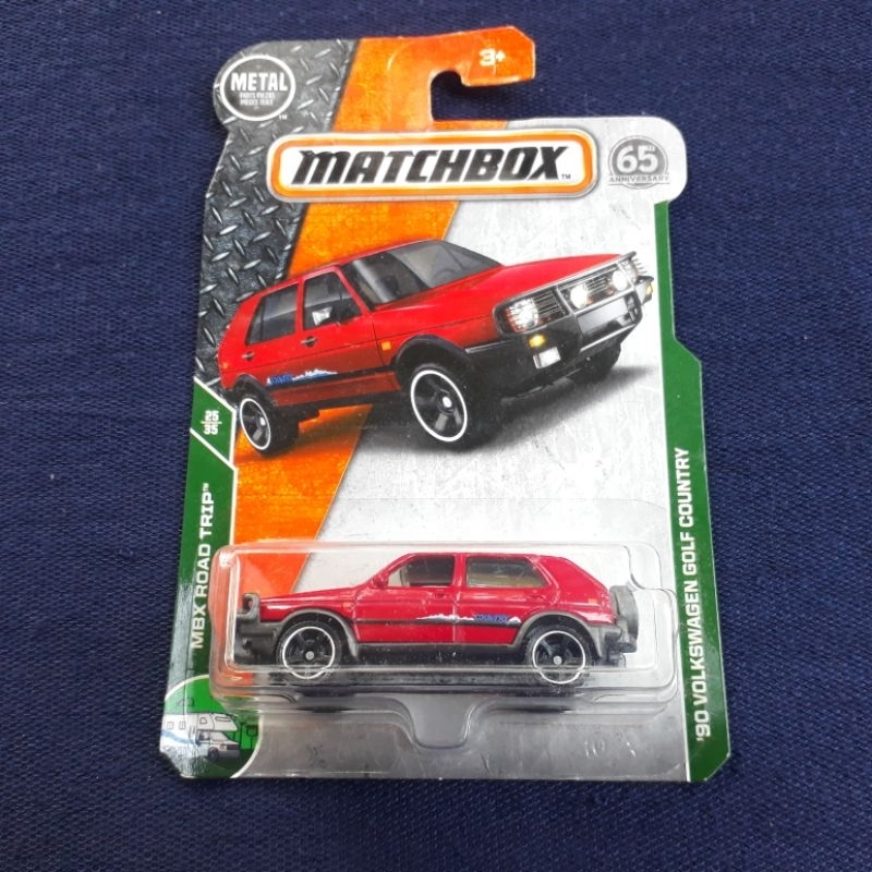 Diecast Matchbox Mbx Road Trip 90 VW Volkswagen Golf Country Merah