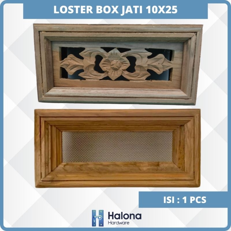 Box Loster Kayu Jati Jepara Ukuran 10x25 Ventilasi Angin Dekorasi Rumah
