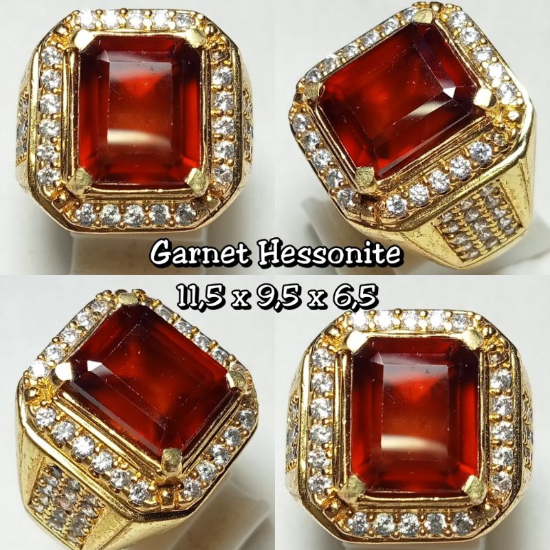 Cincin Batu Red Garnet Natural