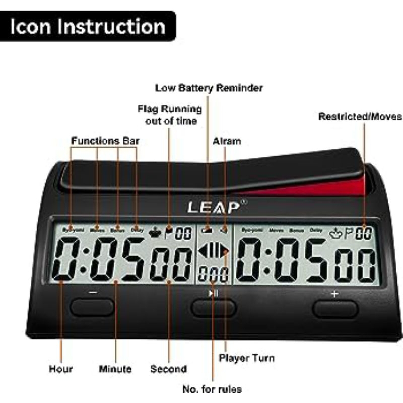 Jam Catur Digital Timer Catur Digital LEAP 9912 Grandmaster edition chess timer