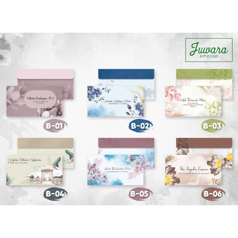 

Blangko Amplop Merk Juwara Kode B1-B6 isi 50