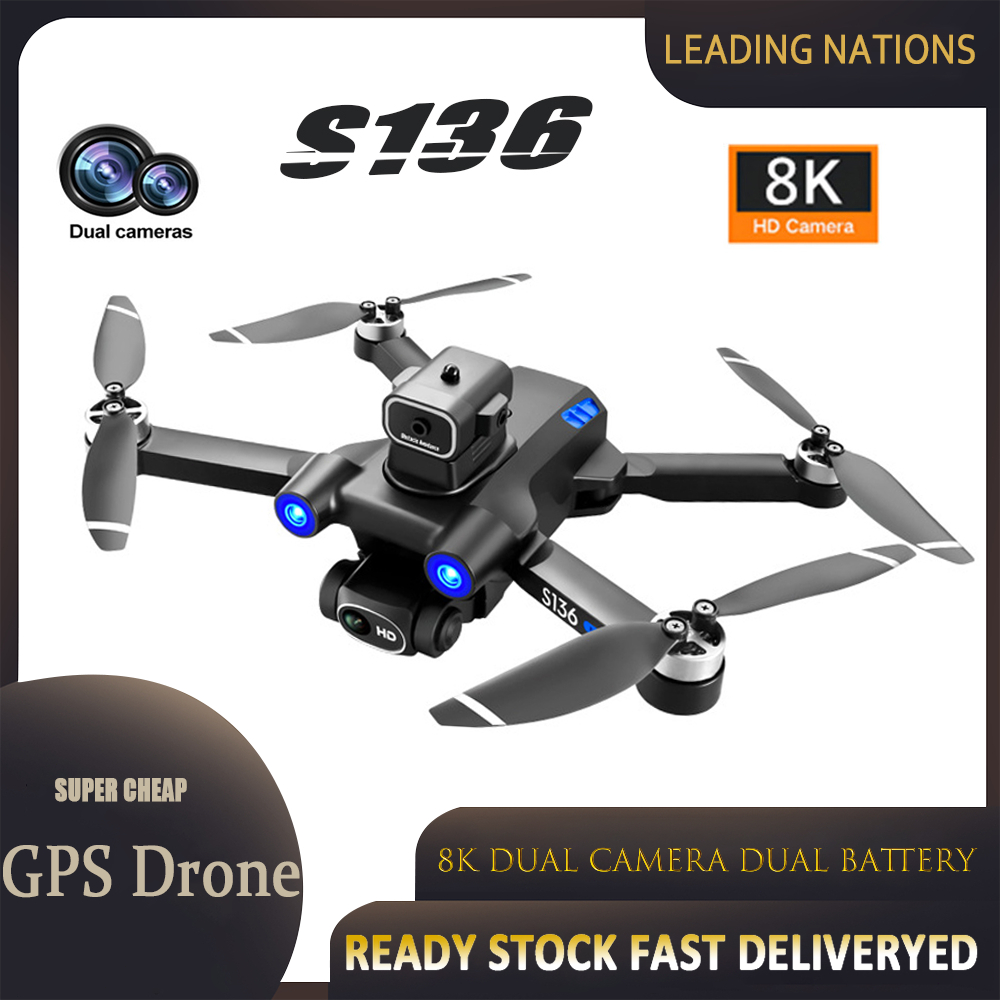 [Drone GPS pertama]  GPS Professional UAV S136PLUS Drone Upgraded Super Long Range 25 Minutes Dual B