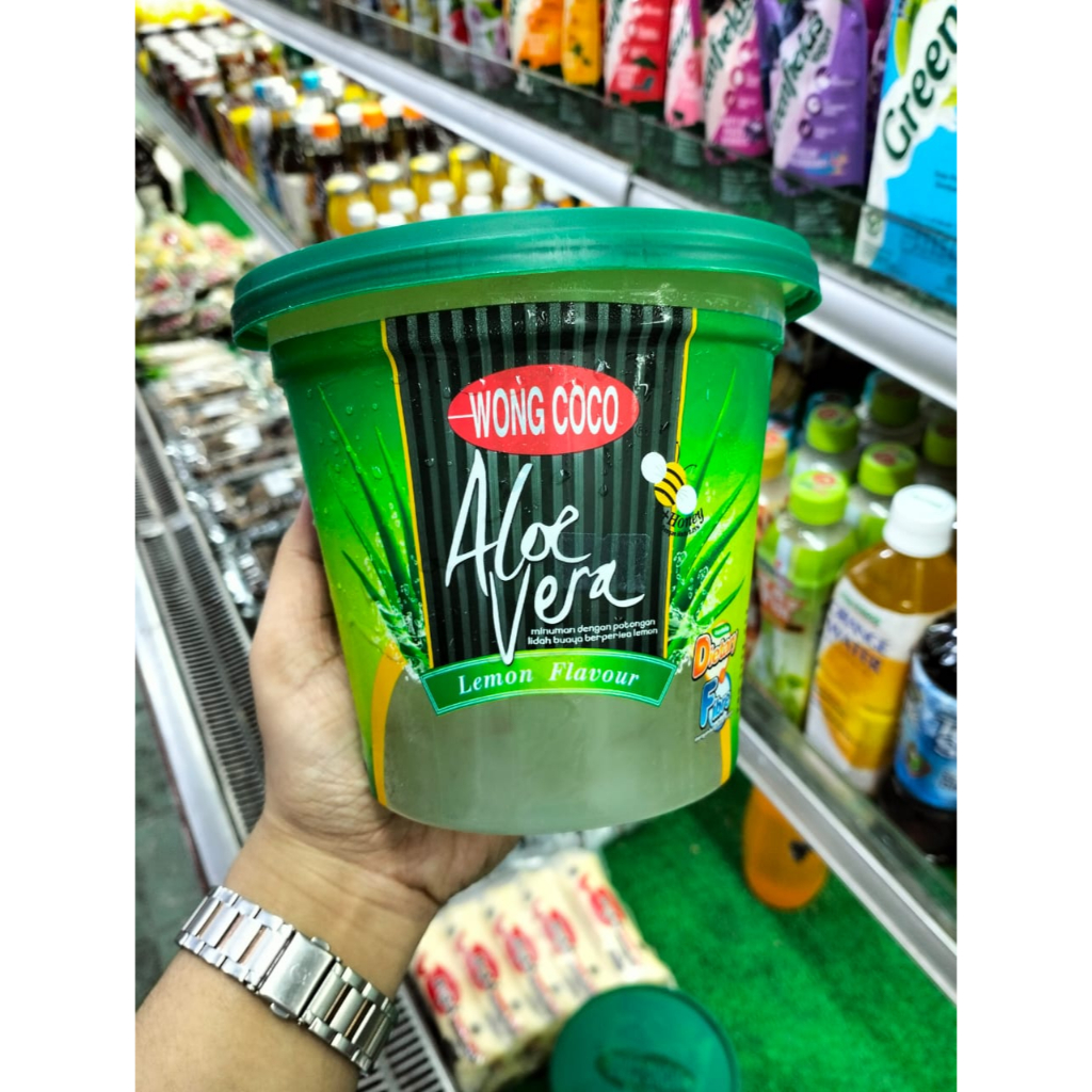 

Wong Coco Aloe Vera Lemon Flavour Minuman Dengan Potongan Lidah Buaya Rasa Lemon 1kg