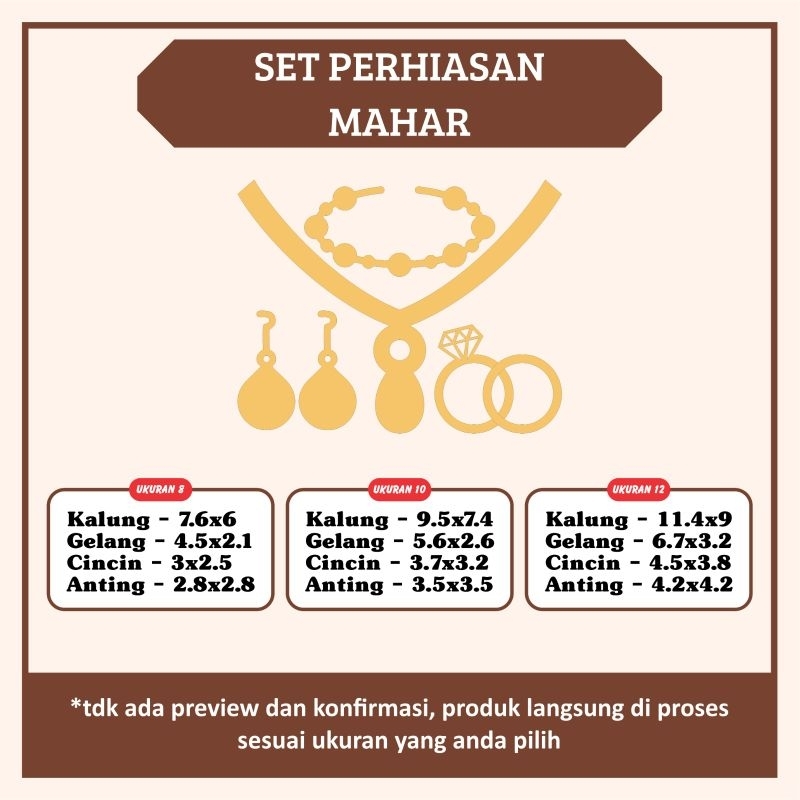 Replika Perhiasan Mahar