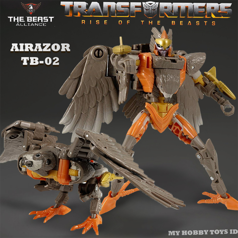 Mainan Action Figure Trans formerss Rise Off The Beast Falcon Airazor Eagle Robot Burung Elang Optim