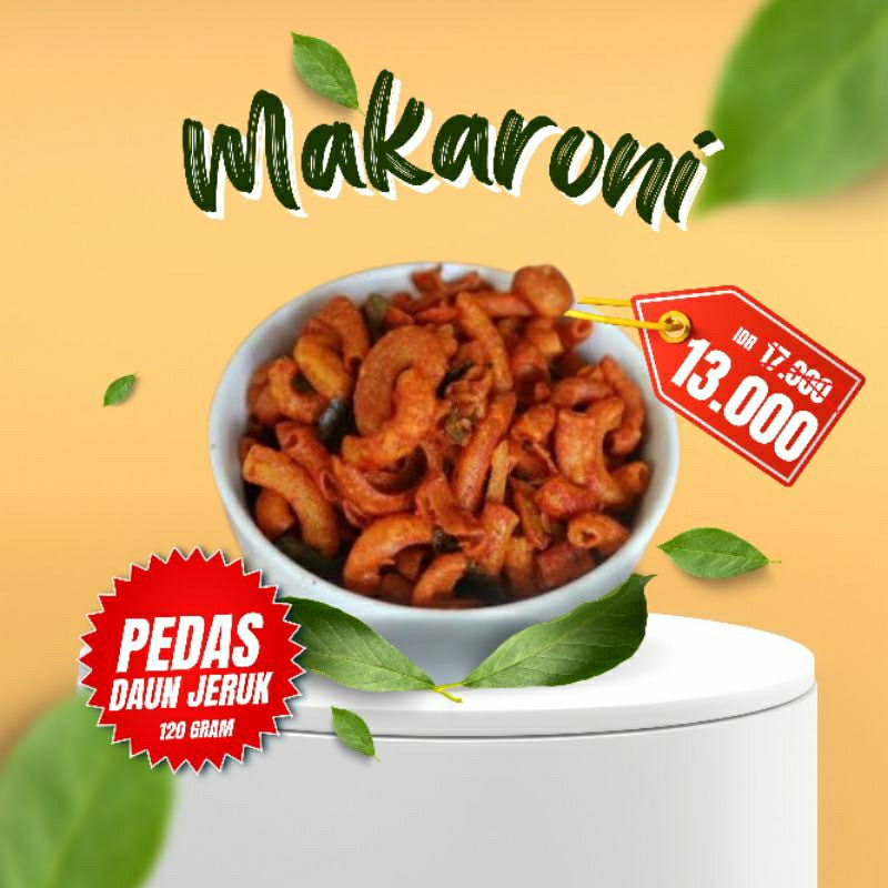 

nyomil Makaroni pedas daun jeruk - netto 120 gram