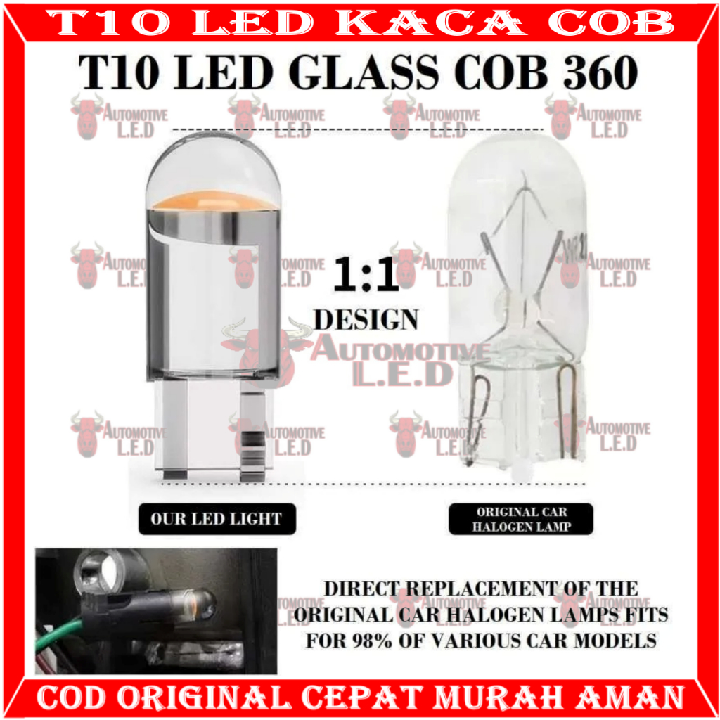 ORIGINAL LAMPU LED T10 RESIN FULL KACA 360 LAMPU SENJA LAMPU PLAT SUPER BRIGHT HARGA SEPASANG