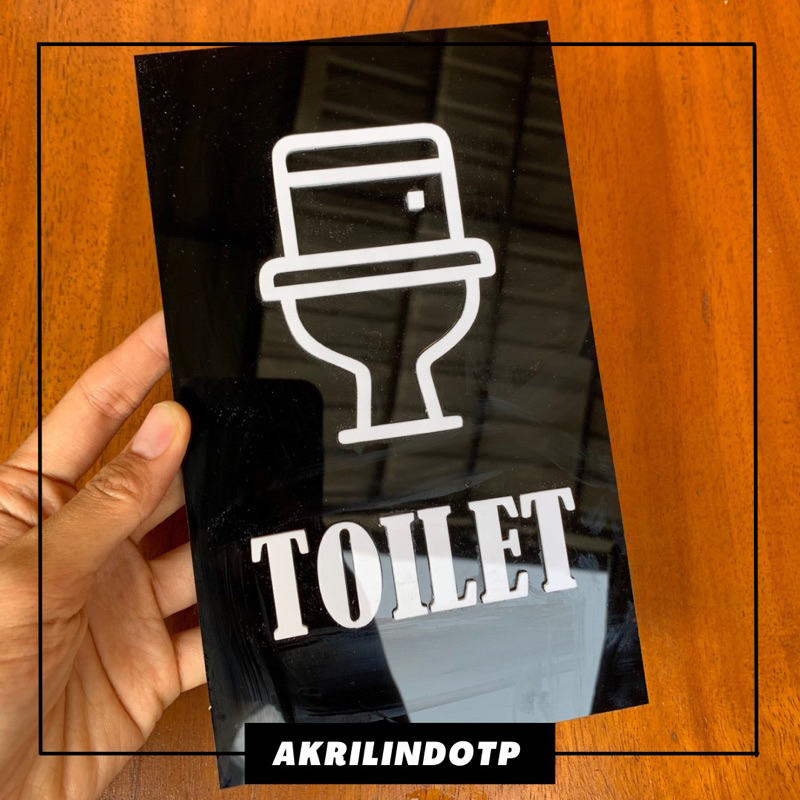 

Papan Sign Petunjuk Tulisan TOILET Akrilik Kustom