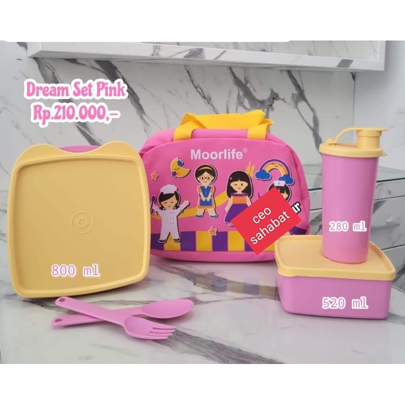 Moorlife Promo tempat makan dan minum anak TK free tas