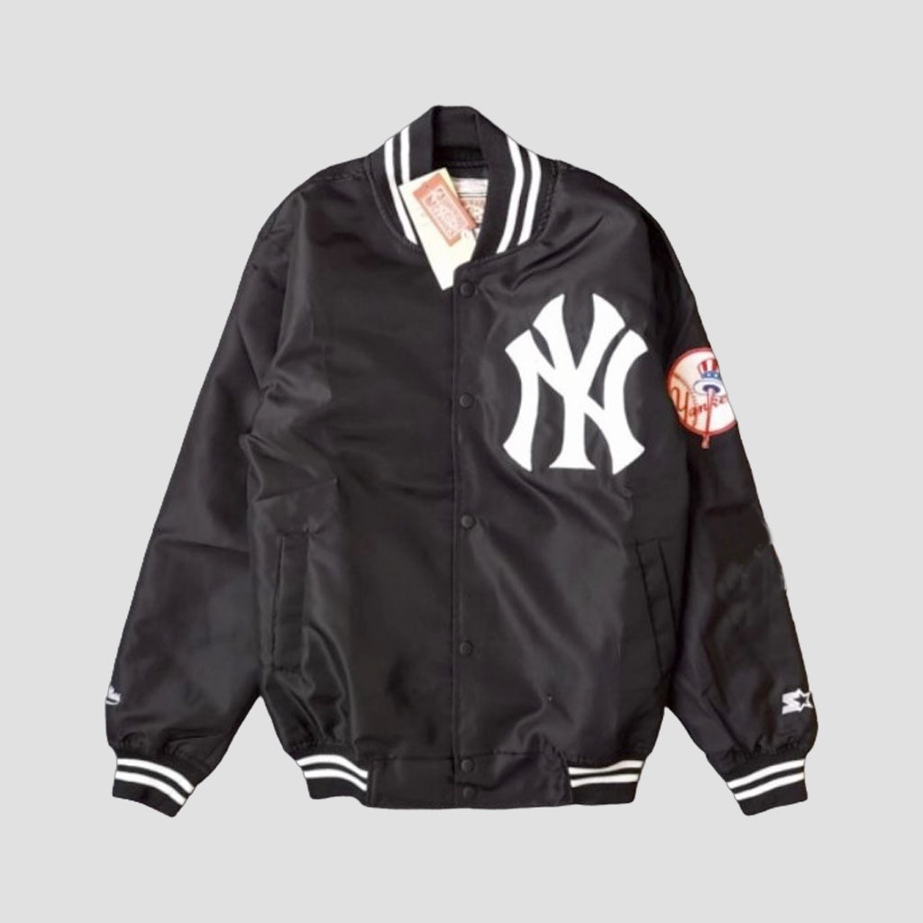 JAKET VARSITY BASEBALL NY NEWYORK YANKEES FULL BLACK