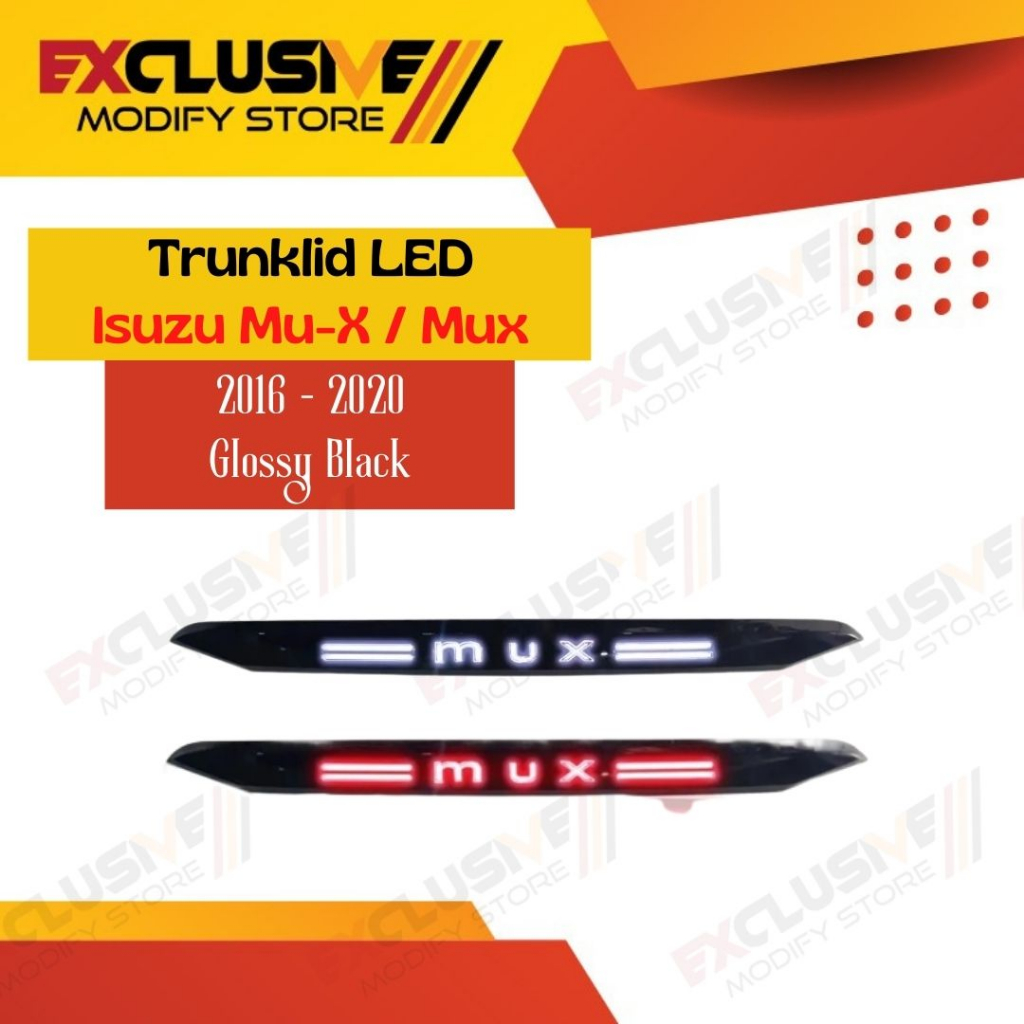 TRUNKLID LED BAGASI ISUZU MUX / MU-X 2016 2020 BLACK GLOSSY