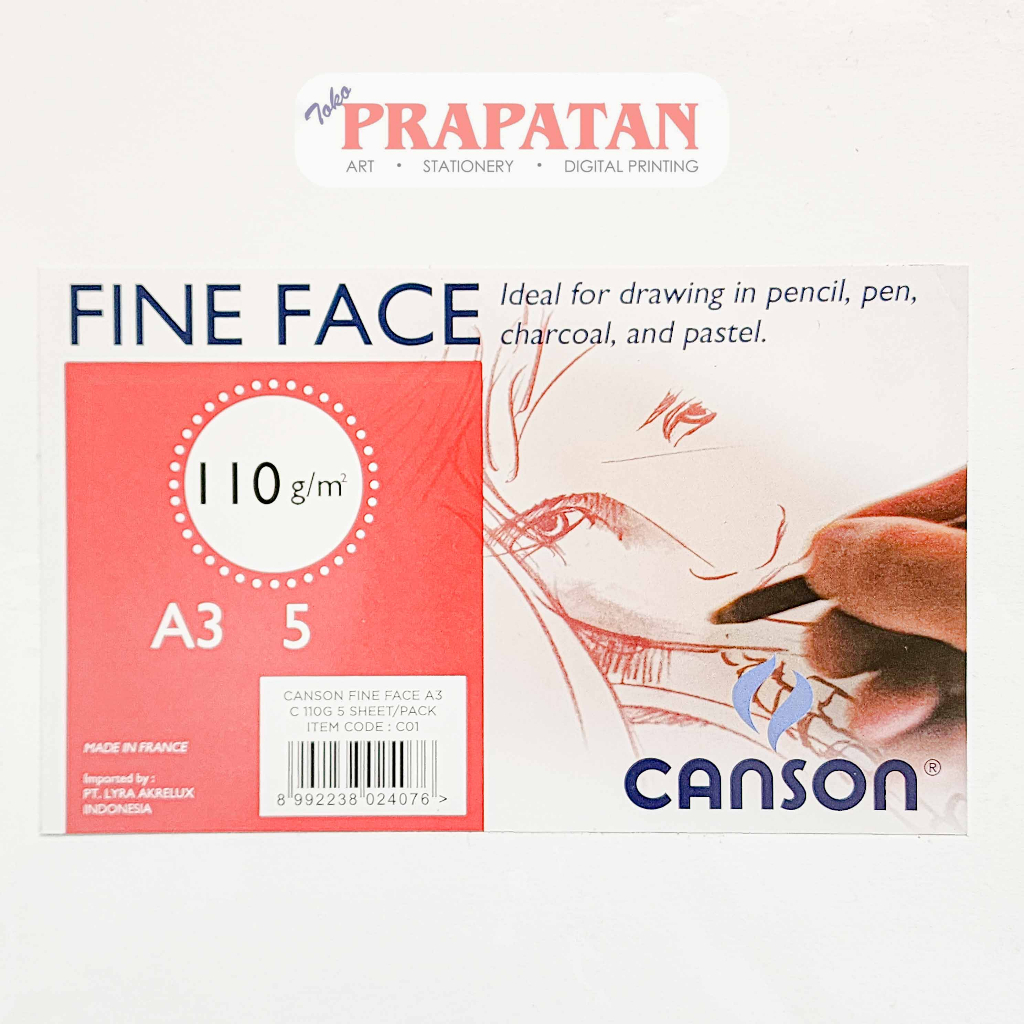 

Canson Fine Face A3 Drawing Paper 110gsm | Kertas Gambar