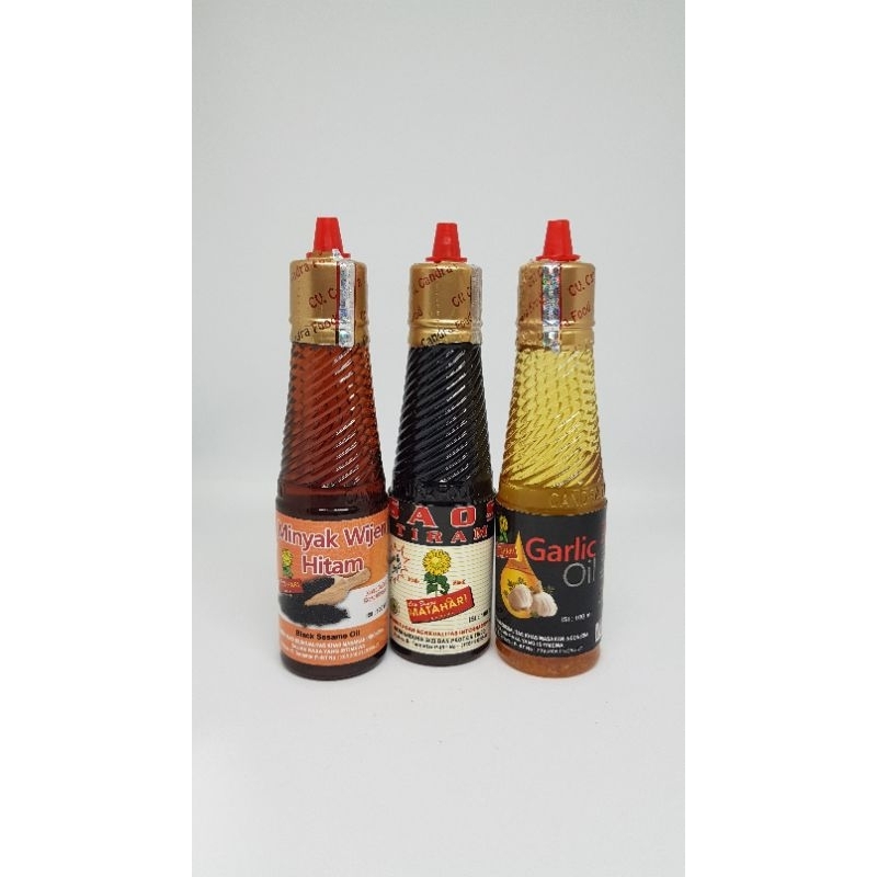 

PAKET EKONOMIS 3PCS UKURAN 100ML MINYAK WIJEN HITAM - SAOS TIRAM - GARLIC OIL