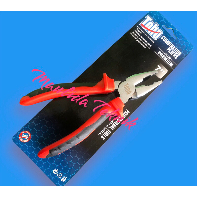 TOHO tang kombinasi 7 inch black premium / Tang isolator / Alat perkakas
