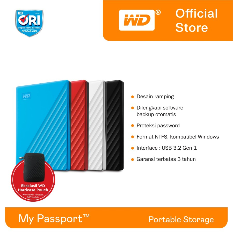 Promo sale Hardisk external WD my passport 1TB original