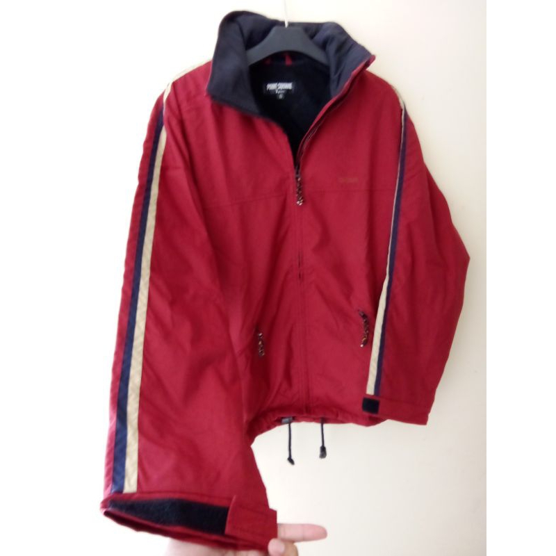 JACKET WINDBRAKER OUTDOOR  POINT SQUARE RED