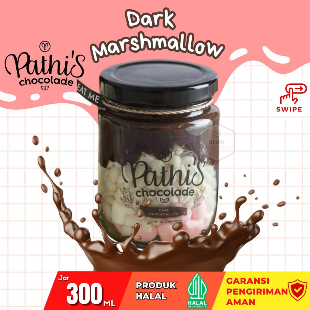 

Camilan Pathis Choco Jar Dark Marshmellow - Coklat Lumer Crunchy Rice Crispy