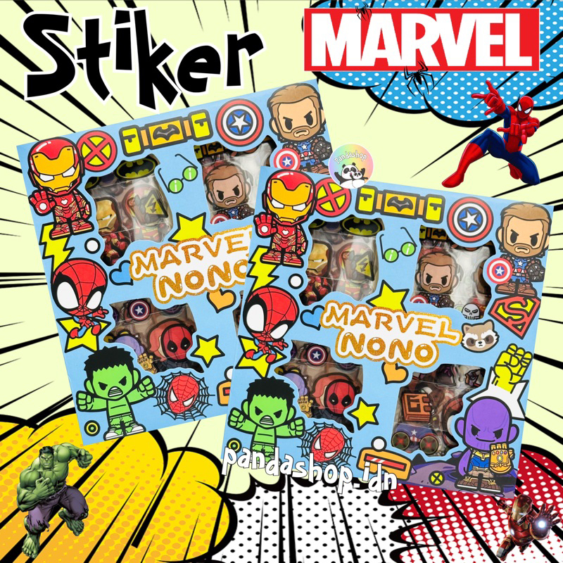 

Stiker Nono Marvel Avengers Superhero 100pc Waterproof pvc