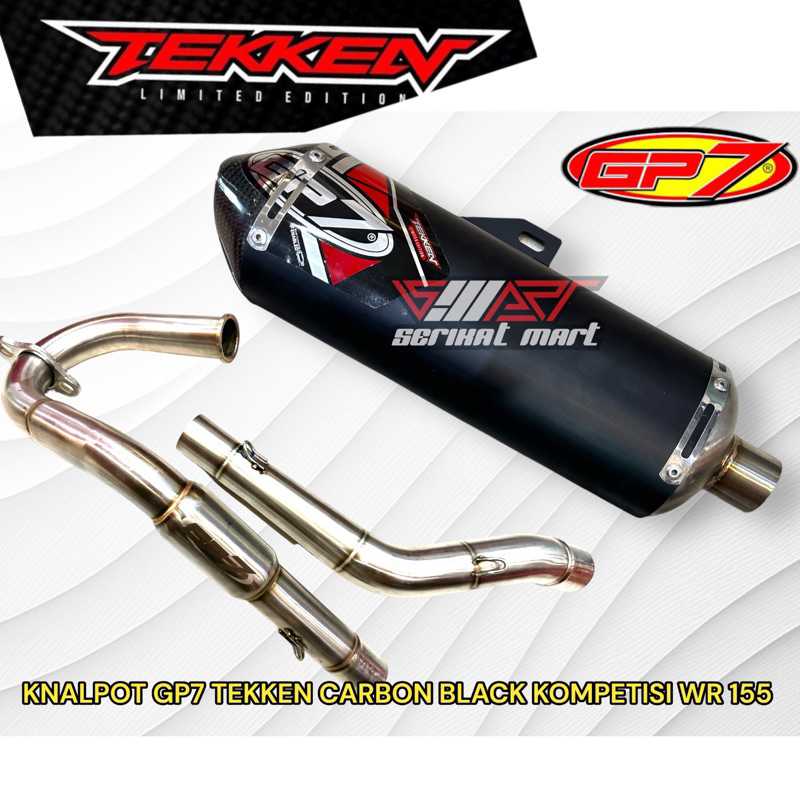 KNALPOT GP7 TEKKEN CARBON BLACK KOMPETISI YAMAHA WR 155