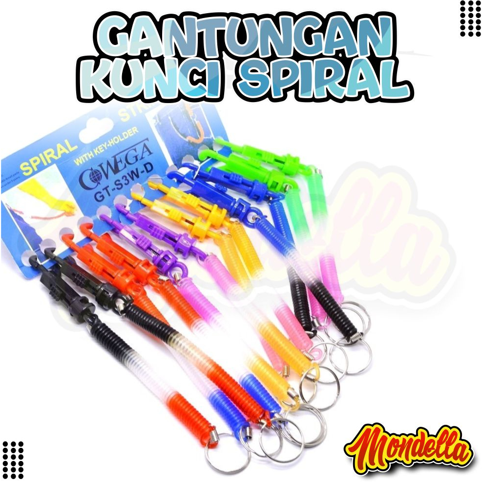 Gantungan Kunci Motor Spiral Anti Hilang Tali Per Elastis Gantungan Kunci Serbaguna Trendy Mondella