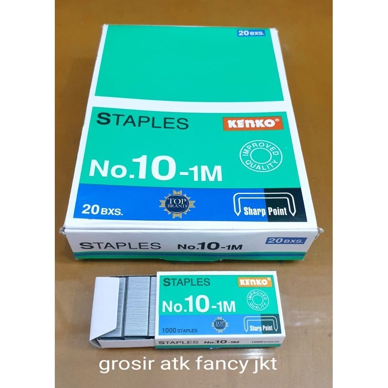 

( 1 pak = 20 dus kecil ) 10-1M Staples Isi Stapler Stepler Neces KENKO No.10 -1M ( 20 dus Kecil )