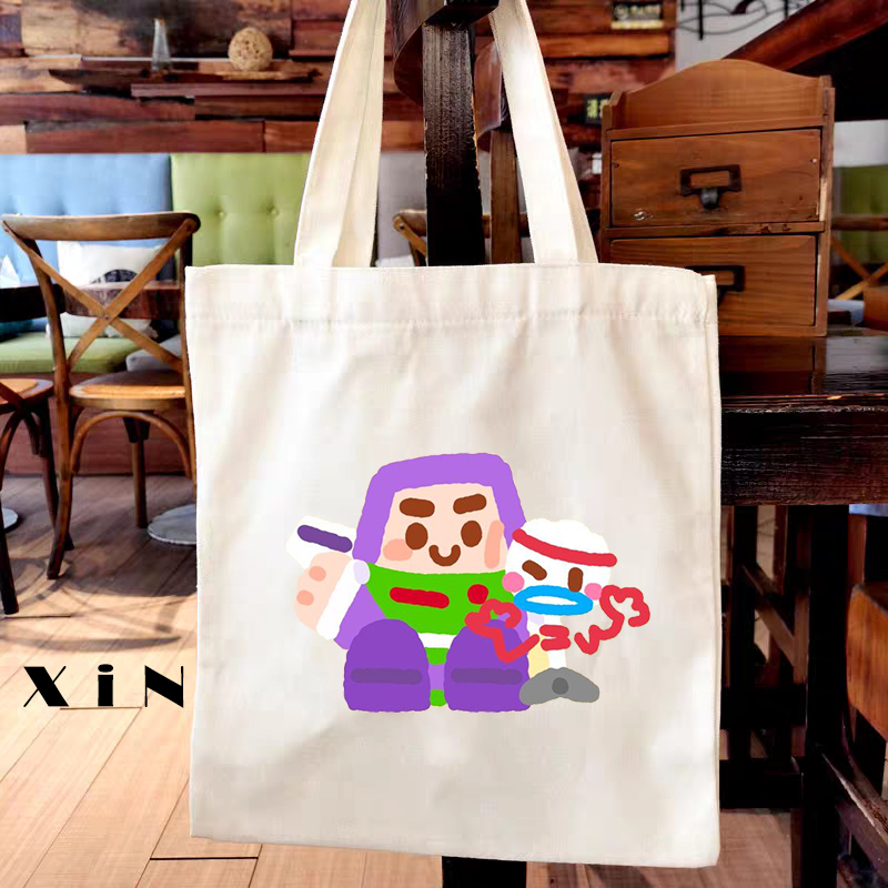 Tote Bag Kanvas Motif Kartun Toy Story Disney / totebag tas belanja